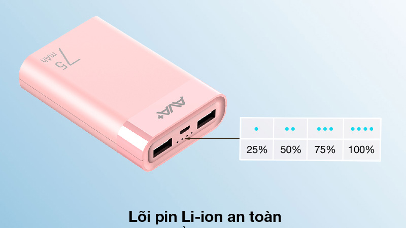 Đèn LED thể hiện lượng pin còn lại 